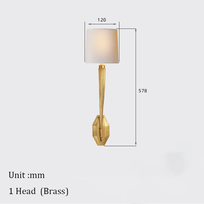 Applique murale en laiton moderne pour un éclairage intérieur tendance