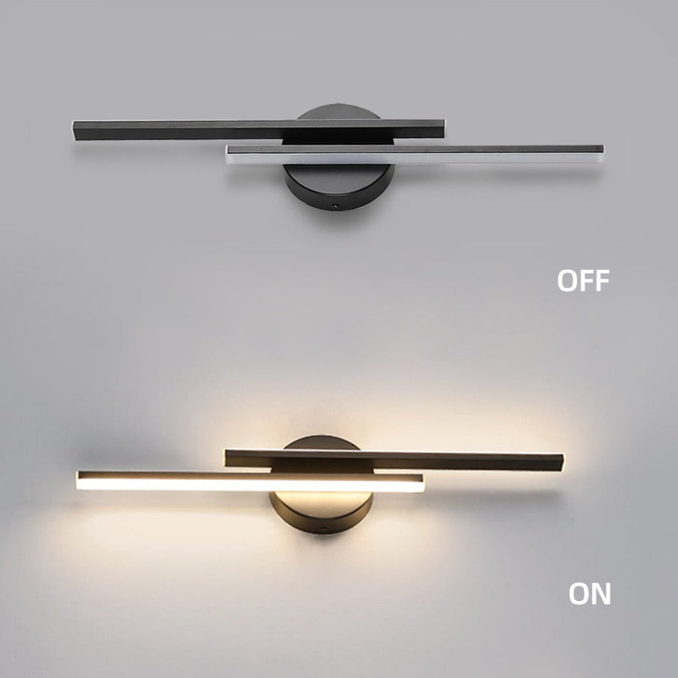 Applique murale LED Lio - Style contemporain à deux barres métalliques