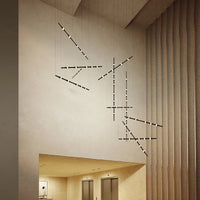 Lustre d'escalier moderne à LED pour une décoration intérieure nordique de Villa prestige