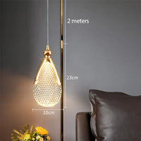 Plafond LED nordique en cristal : suspension lumineuse pour un éclairage élégant