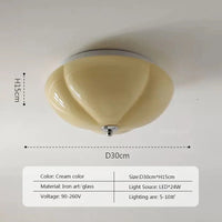 Lustre LED en verre citrouille.