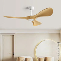 Ventilateur de plafond design à trois pales avec éclairage intégré et commande à distance
