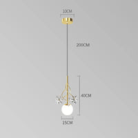 Suspension LED en cristal nordique, design décoratif