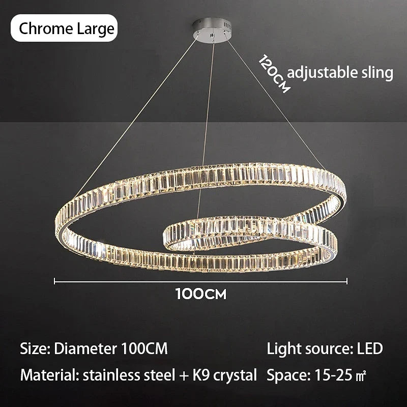 Suspension Cristal LED Luxe - Élégance et Style