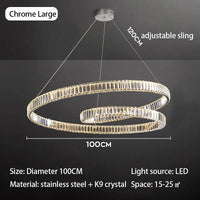 Suspension Cristal LED Luxe - Élégance et Style