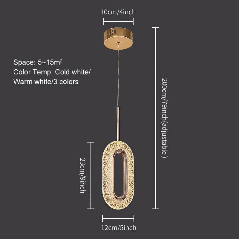Plafond LED nordique en cristal : suspension lumineuse pour un éclairage élégant