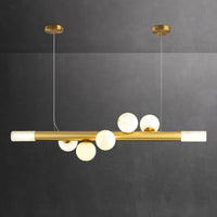 Lustre de bar long et luxueux en marbre véritable - Style post-moderne.