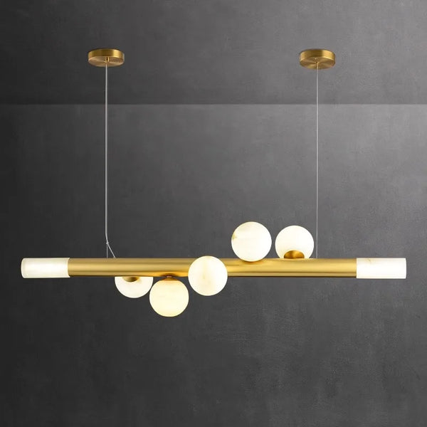Lustre Luxe en Marbre Véritable Post-Moderne pour Bar