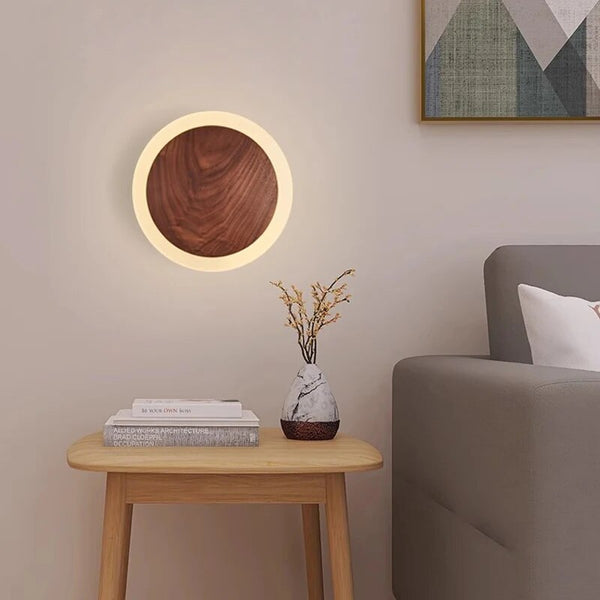 Applique murale LED NORDICHIC en noyer