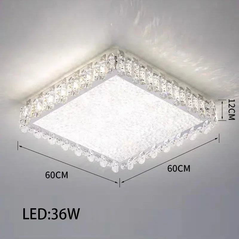 Lustre moderne en cristal avec lampes LED pour une décoration sophistiquée