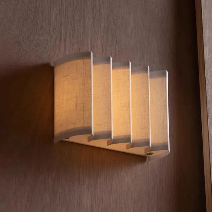 Applique Murale LED Nordique Wabi-Sabi Atmosphère Tissu Art Décoratif