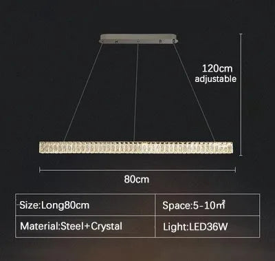 Lustre de luxe en cristal pour hôtel et bar - Style moderne
