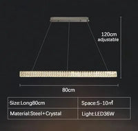 Lustre de luxe en cristal pour hôtel et bar - Style moderne