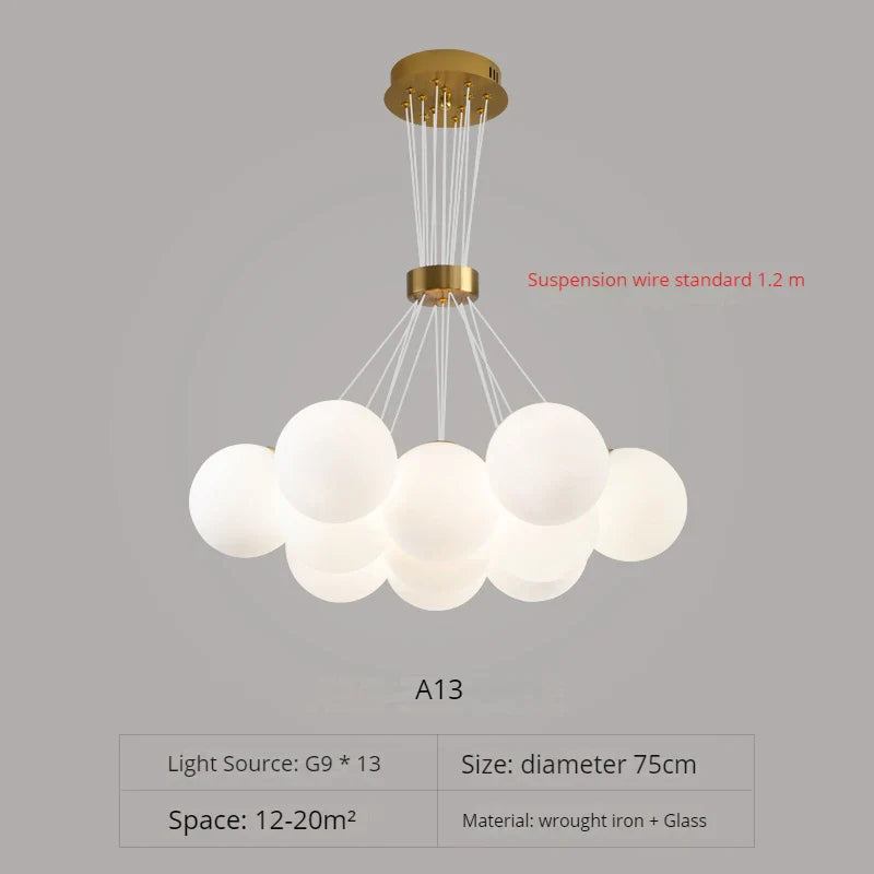 Lustre Nordique Lune Planète Design LED Décoration Maison