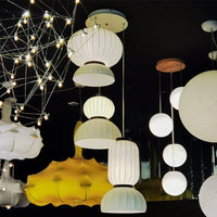 Suspension LED en soie minimaliste pour le restaurant-bar Wabi Sabi de la chambre à la salle à manger