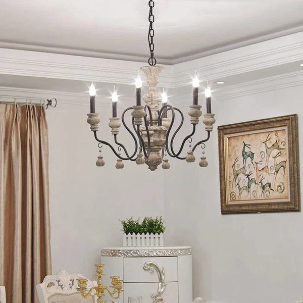 Lustre nostalgique pour salon et chambre - Style rural rétro Américain & français, lampe en fer Art européen
