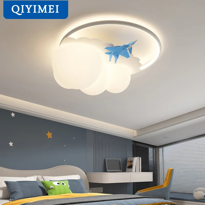 Lustre Avion LED Moderne pour Enfant