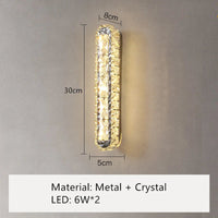 Applique Murale LED Moderne en Cristal Rectangulaire Nordique - Luminance Nordica