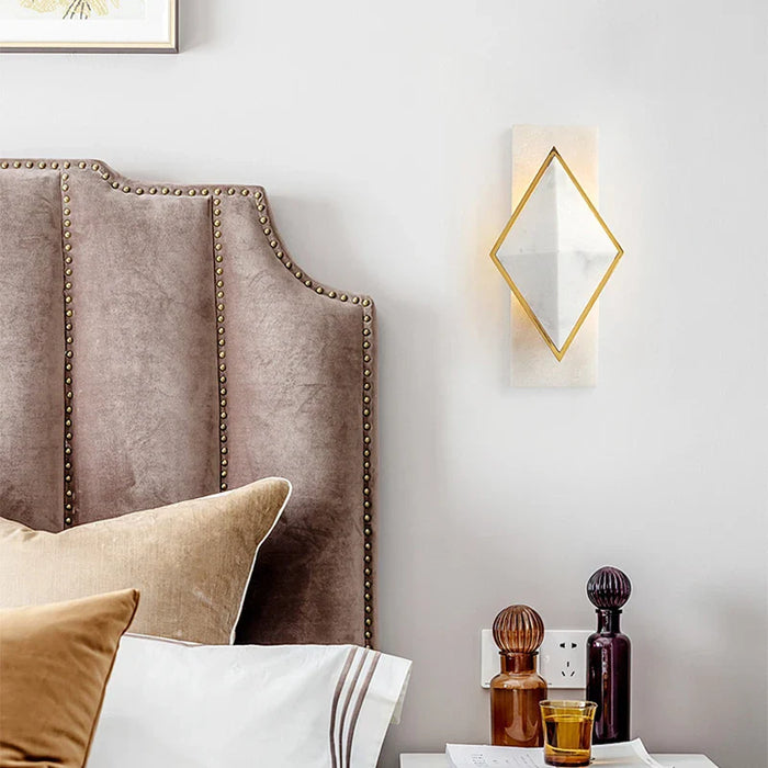Applique murale LED moderne en marbre pour hôtel et café, style Internet.