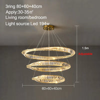 Lustre de plafond en cristal LED nordique de luxe pour salon et salle à manger