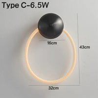Applique murale LED Minimaluxe en Silicone et Fibre Tissée
