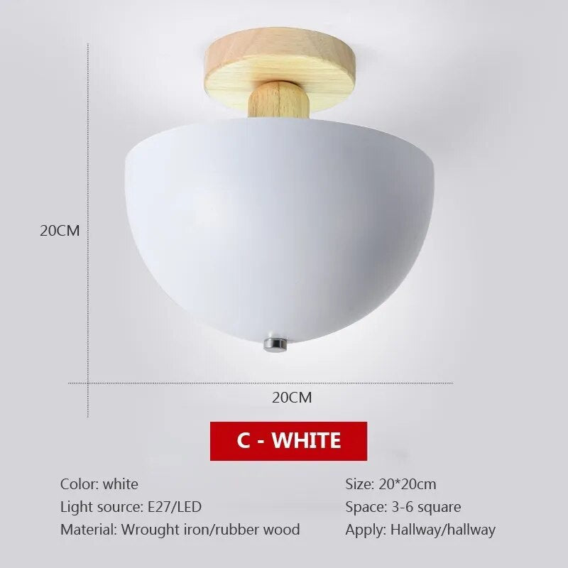 Plafonnier Bois Nordique LED Circulaire.