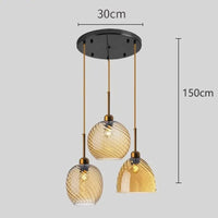 Suspension Nordique en Verre Fumé pour Éclairage Intérieur