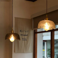 Suspension LED en laiton et verre - Design Nordique Moderne et Antique