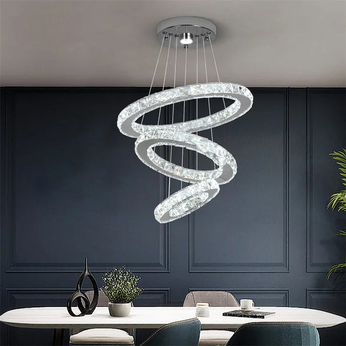Lustre Moderne en Cristal Luxueux - Luminaires Décoratifs Haute Gamme