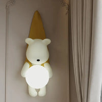 Applique murale LED en résine motif ourson tendance