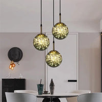 Suspension LED "Aurora" en verre - Design nordique contemporain