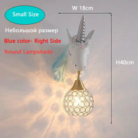 Applique murale Dessin animé Licorne LED - Chambre de Princesse