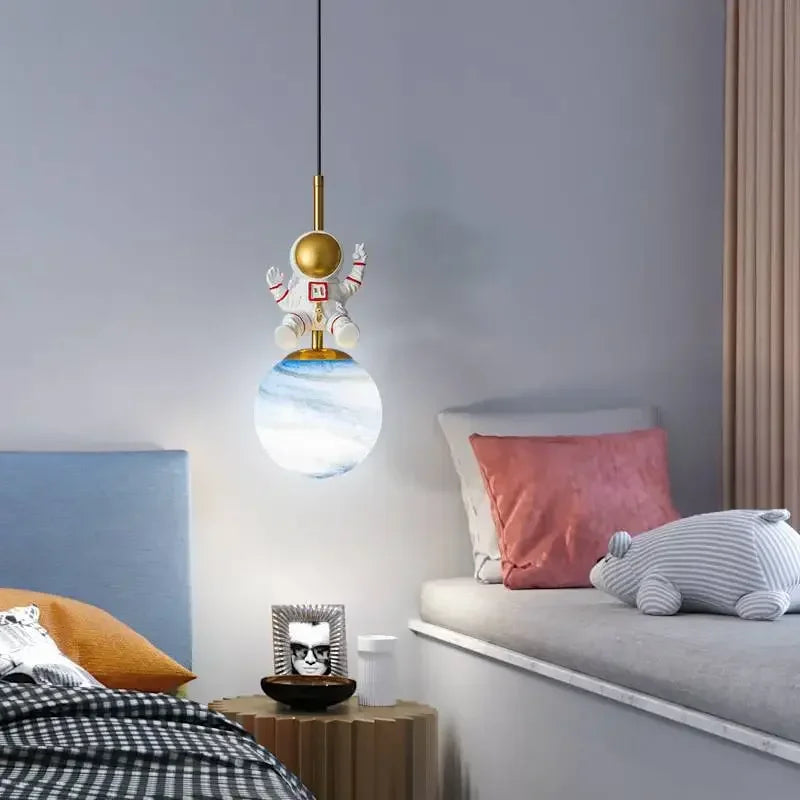 Veilleuse lunaire LED astronautique pour chambre d'enfant - Design moderne