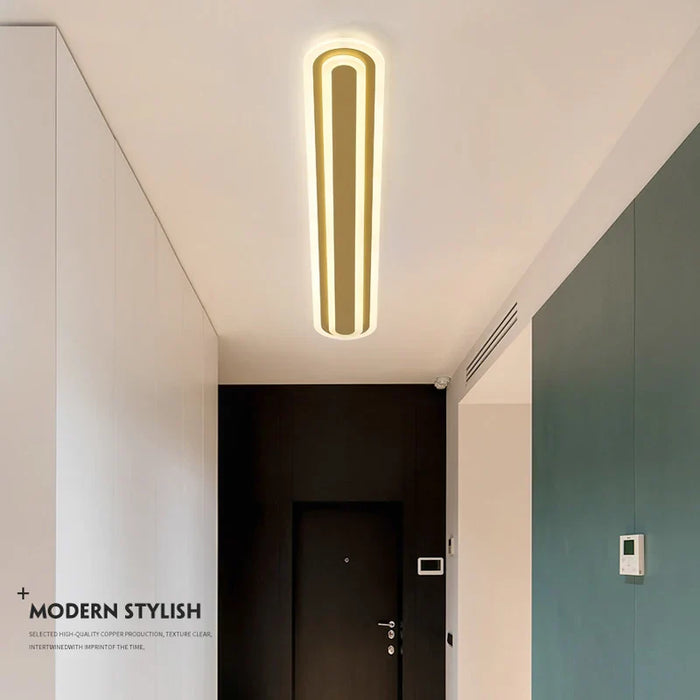 Lustre Nordique LED Moderne Minimaliste - Ligne Lumineuse pour Allée et Balcon
