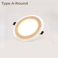Plafonnier LED encastré Ultra-mince Bois d'Ébène