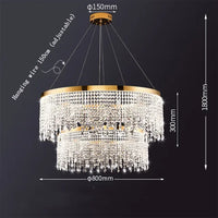 Plafonnier LED Moderne en Cristal - Luminaire Décoratif d'Intérieur