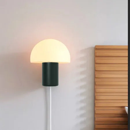 Applique murale design pour chambre à coucher avec prise et escalier en verre champignon pour salon et couloir