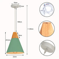 Suspension nordique en bois et métal - Vert éclatant