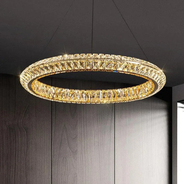 Lustre de luxe en cristal LED pour l'hôtellerie et la restauration