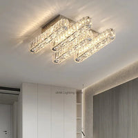Lustre Moderne en Cristal K9 LED Dimmable pour Maison