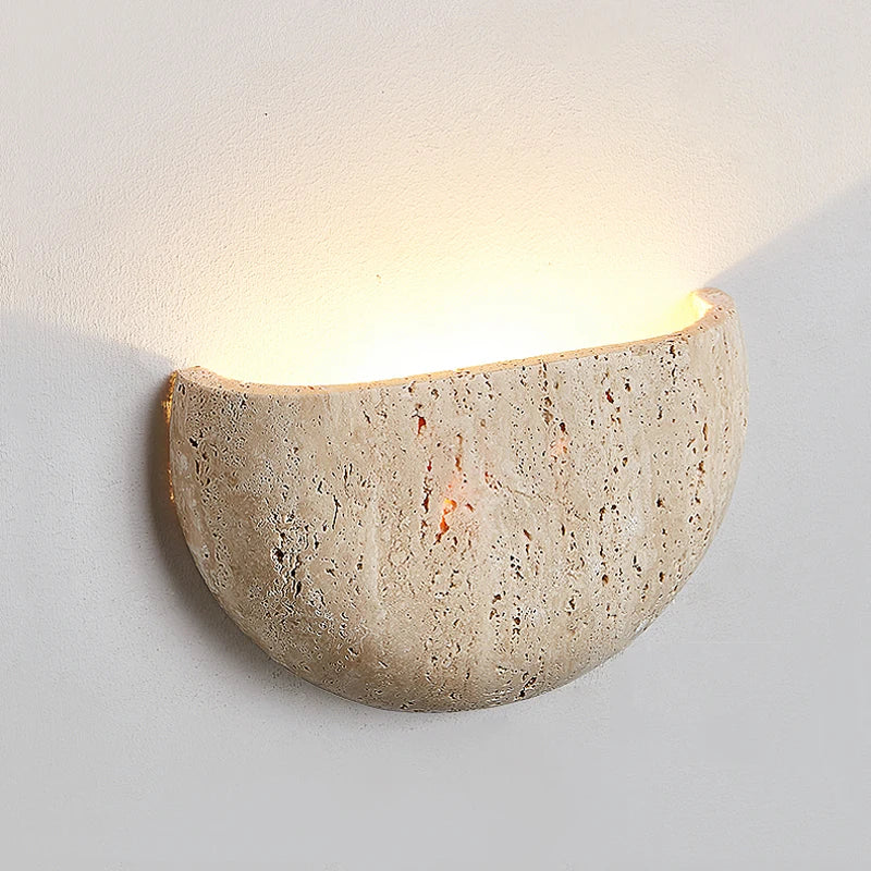 Applique murale en pierre jaune LED pour décoration intérieure - escalier, couloir, chambre et tête de lit