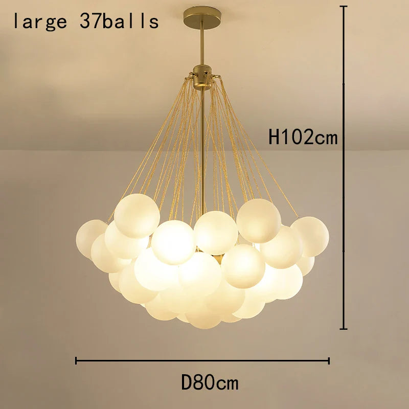 Lustre Boule de Verre Moderne LED Suspension Nordique Suspendu - Édition Lumière Design