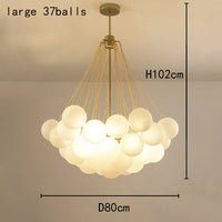 Lustre Boule de Verre Moderne LED Suspension Nordique Suspendu - Édition Lumière Design