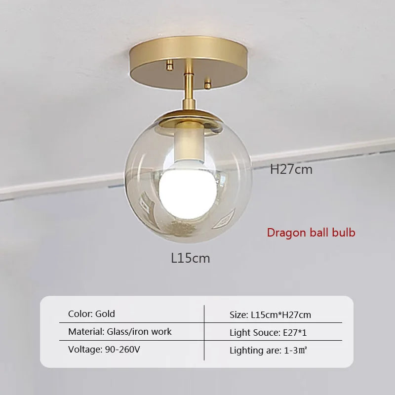 Plafonnier LED en verre - Style Moderne