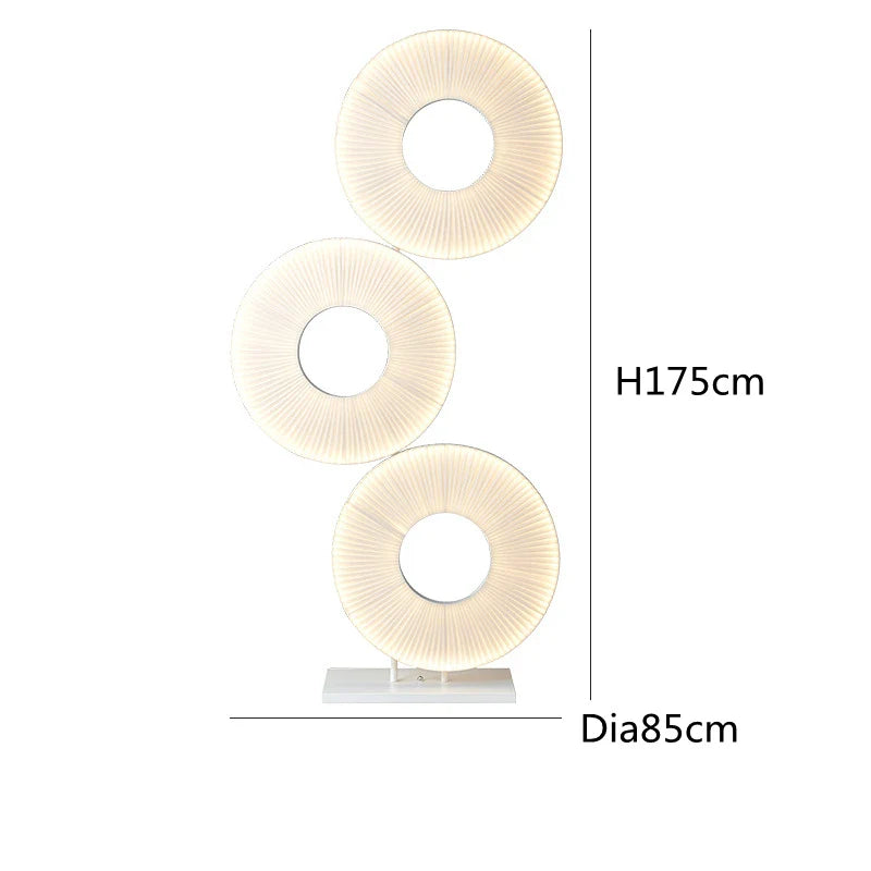Lustre moderne Iris LED en tissu pour décoration d'hôtel