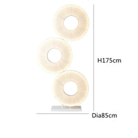 Lustre moderne Iris LED en tissu pour décoration d'hôtel
