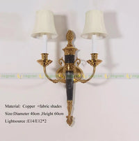 Applique Murale Double Tête Style Nordique en Cuivre LED Rétro - Nordic Glow