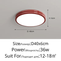 Plafonnier rond minimaliste LED pour éclairage intérieur