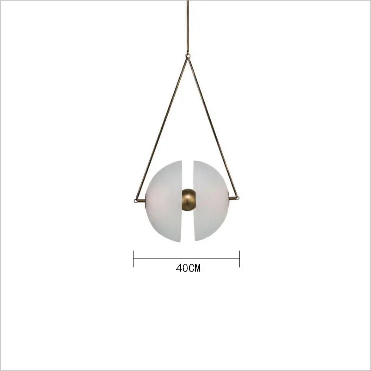 Suspension LED Blanche en Verre Lait