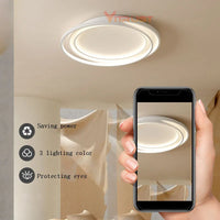 Plafonnier LED nordique moderne pour chambre, salle à manger, cuisine - noir et blanc